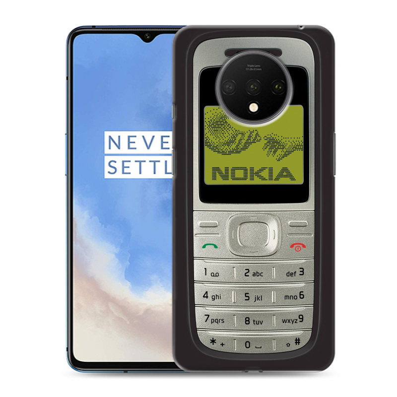 Пластиковый чехол на OnePlus 7T с принтом Ретро Нокия Пластиковый чехол на OnePlus 7T с принтом Ретро Нокия