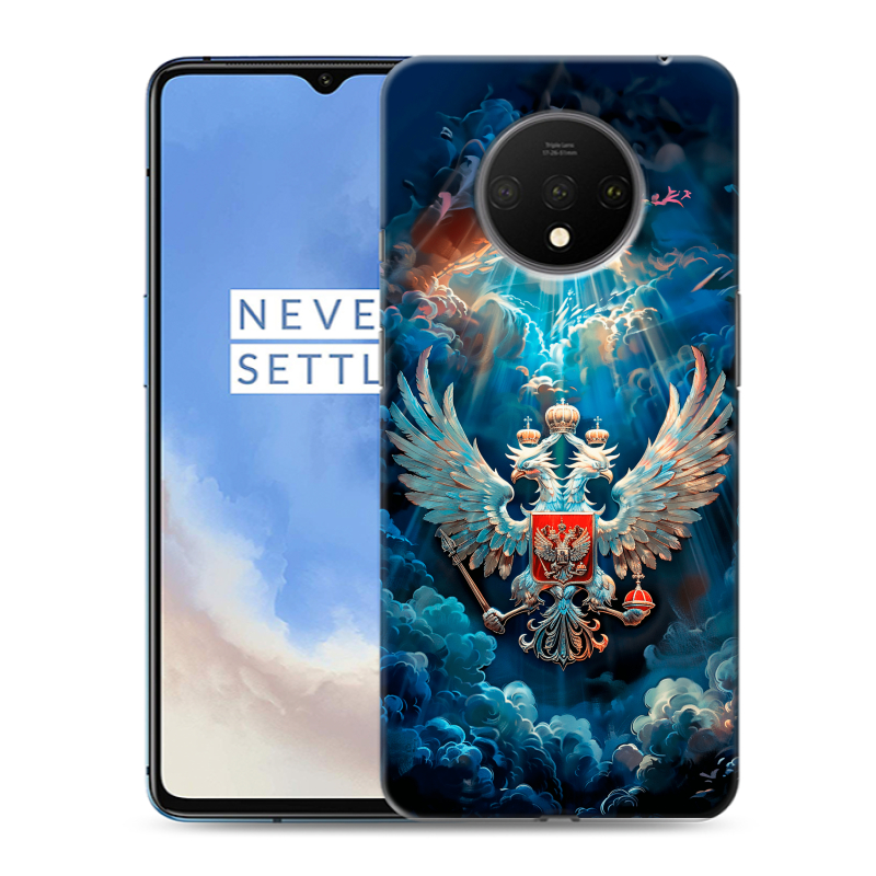 Силиконовый чехол на OnePlus 7T с принтом Герб флаг России Силиконовый чехол на OnePlus 7T с принтом Герб флаг России
