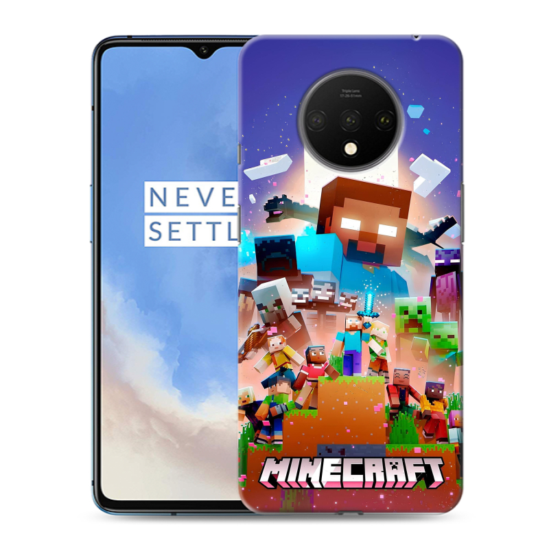 Силиконовый чехол на OnePlus 7T с принтом Майнкрафт Minecraft Силиконовый чехол на OnePlus 7T с принтом Майнкрафт Minecraft