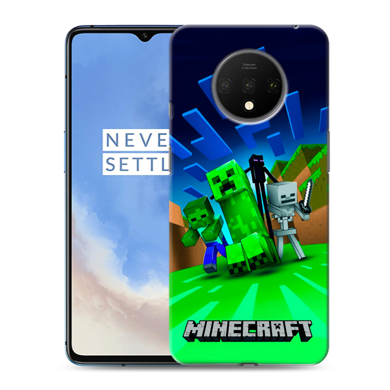 Пластиковый чехол на OnePlus 7T с принтом Майнкрафт Пластиковый чехол на OnePlus 7T с принтом Майнкрафт