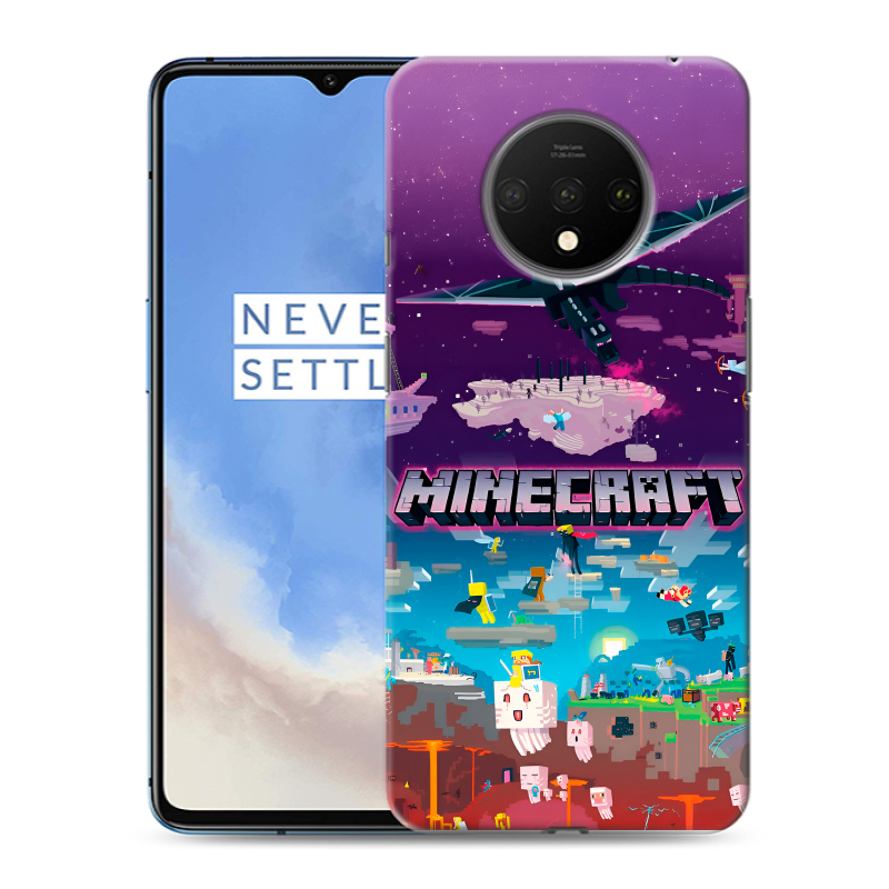 Силиконовый чехол на OnePlus 7T с принтом Майнкрафт Minecraft Силиконовый чехол на OnePlus 7T с принтом Майнкрафт Minecraft