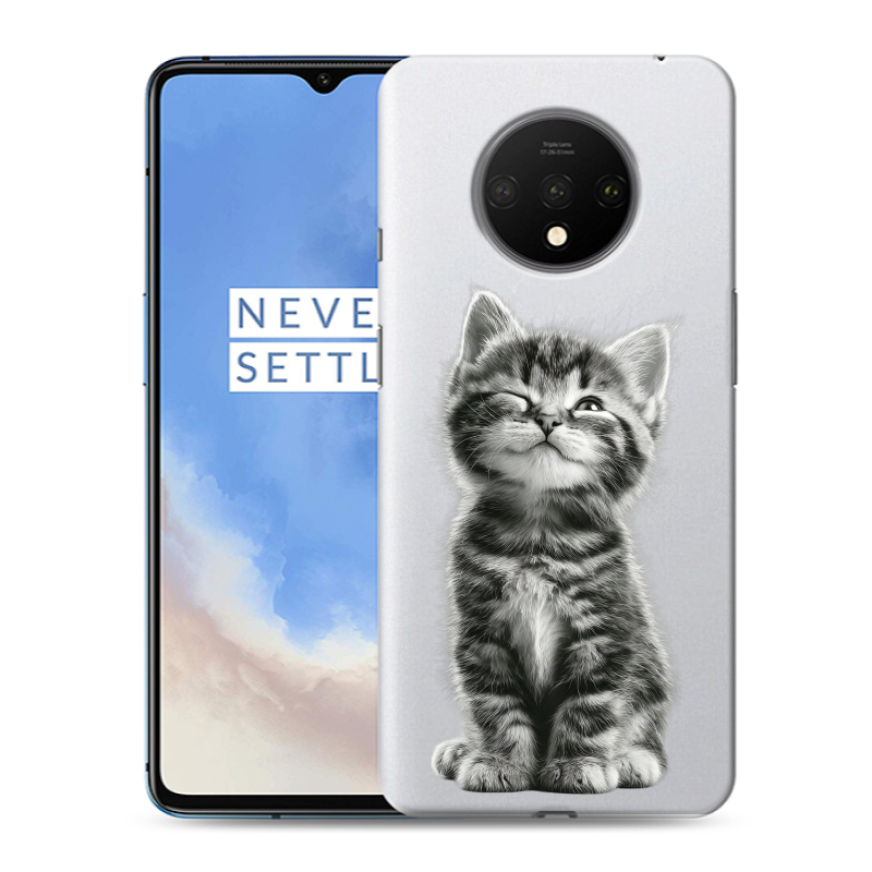 Пластиковый чехол на OnePlus 7T с принтом Котенок Пластиковый чехол на OnePlus 7T с принтом Котенок