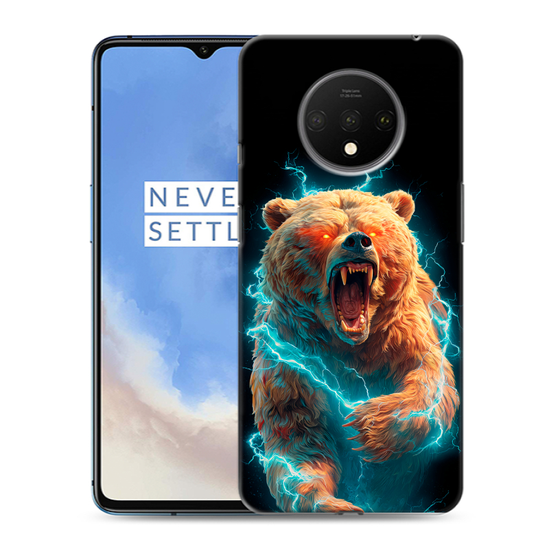 Пластиковый чехол на OnePlus 7T с принтом Медведь Пластиковый чехол на OnePlus 7T с принтом Медведь