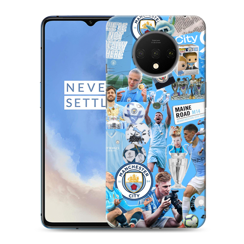 Пластиковый чехол на OnePlus 7T с принтом Man City Манчестер Сити Пластиковый чехол на OnePlus 7T с принтом Man City Манчестер Сити