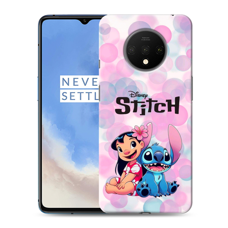 Пластиковый чехол на OnePlus 7T с принтом Лило и Стич Пластиковый чехол на OnePlus 7T с принтом Лило и Стич