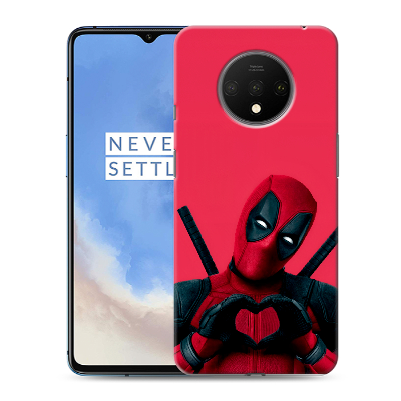 Пластиковый чехол на OnePlus 7T с принтом Дедпул Deadpool Пластиковый чехол на OnePlus 7T с принтом Дедпул Deadpool