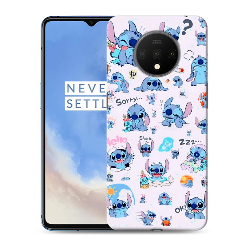 Пластиковый чехол на OnePlus 7T с принтом Лило и Стич Пластиковый чехол на OnePlus 7T с принтом Лило и Стич