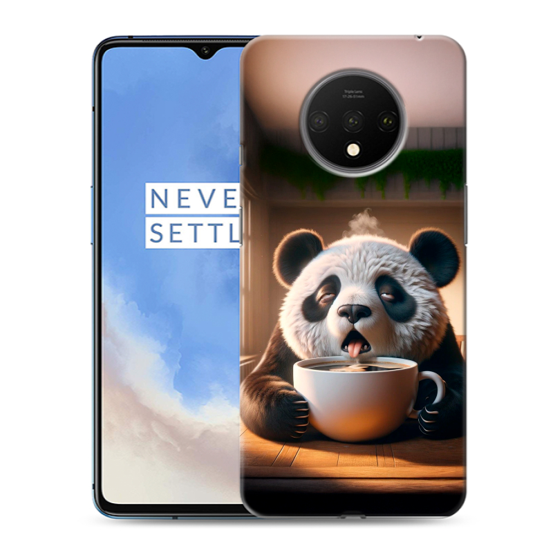 Силиконовый чехол на OnePlus 7T с принтом смешная панда Силиконовый чехол на OnePlus 7T с принтом смешная панда