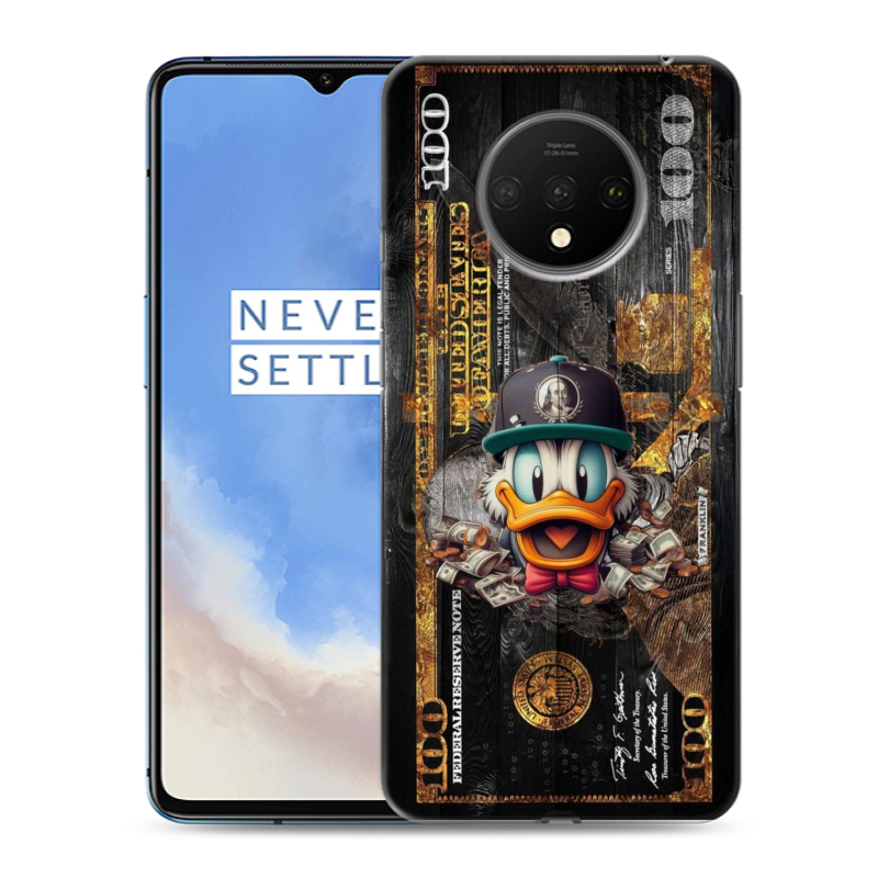 Пластиковый чехол на OnePlus 7T с принтом Дональд Дак Доллар Пластиковый чехол на OnePlus 7T с принтом Дональд Дак Доллар