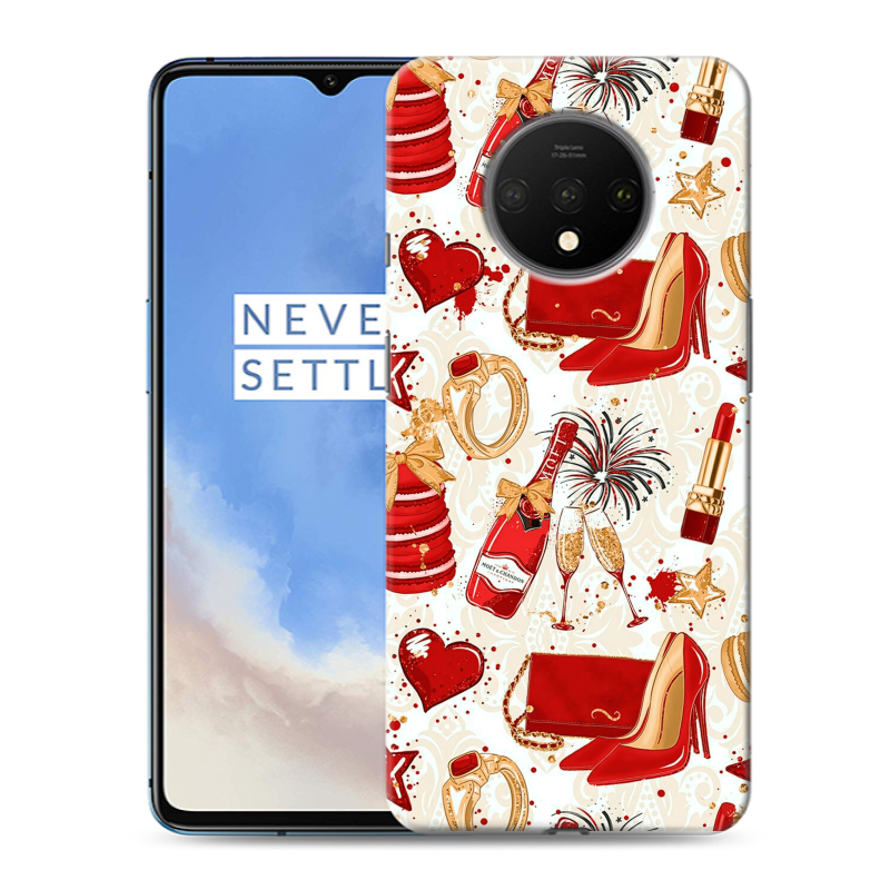 Пластиковый чехол на OnePlus 7T с принтом Новый год Пластиковый чехол на OnePlus 7T с принтом Новый год