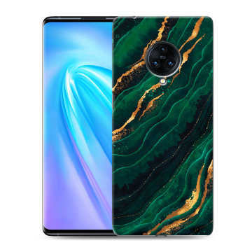 Пластиковый чехол на Vivo NEX 3 с принтом Мрамор зеленое золото Пластиковый чехол на Vivo NEX 3 с принтом Мрамор зеленое золото
