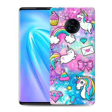 Пластиковый чехол на Vivo NEX 3 с принтом Единороги Пластиковый чехол на Vivo NEX 3 с принтом Единороги