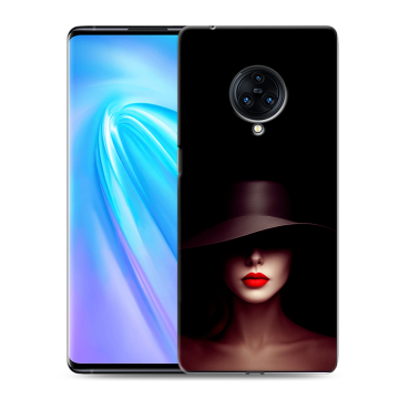 Пластиковый чехол на Vivo NEX 3 с принтом Девушка в шляпе Пластиковый чехол на Vivo NEX 3 с принтом Девушка в шляпе
