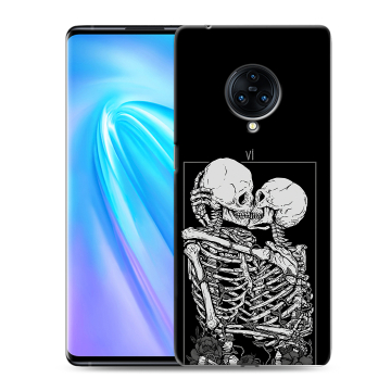 Пластиковый чехол на Vivo NEX 3 с принтом Поцелуй скелетов Пластиковый чехол на Vivo NEX 3 с принтом Поцелуй скелетов