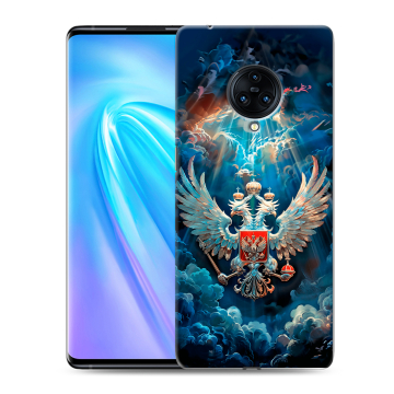 Пластиковый чехол на Vivo NEX 3 с принтом Герб флаг России Пластиковый чехол на Vivo NEX 3 с принтом Герб флаг России