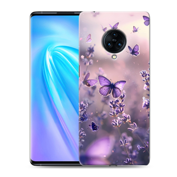 Пластиковый чехол на Vivo NEX 3 с принтом бабочки и лаванда Пластиковый чехол на Vivo NEX 3 с принтом бабочки и лаванда