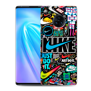 Пластиковый чехол на Vivo NEX 3 с принтом найк nike черный
