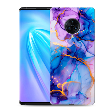 Пластиковый чехол на Vivo NEX 3 с принтом синий мрамор Пластиковый чехол на Vivo NEX 3 с принтом синий мрамор