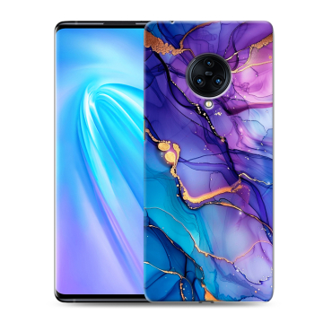 Пластиковый чехол на Vivo NEX 3 с принтом синий мрамор Пластиковый чехол на Vivo NEX 3 с принтом синий мрамор