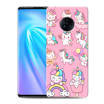 Пластиковый чехол на Vivo NEX 3 с принтом Единороги и радуга Пластиковый чехол на Vivo NEX 3 с принтом Единороги и радуга