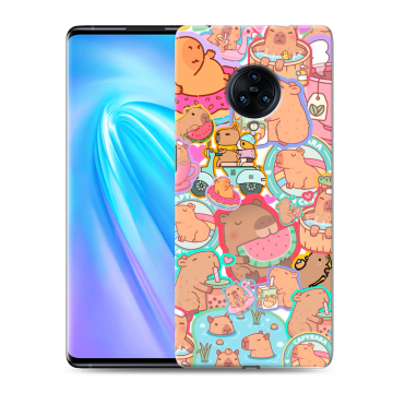 Пластиковый чехол на Vivo NEX 3 с принтом капибары Пластиковый чехол на Vivo NEX 3 с принтом капибары