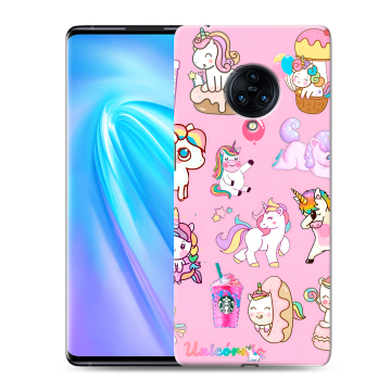 Пластиковый чехол на Vivo NEX 3 с принтом розовые единороги Пластиковый чехол на Vivo NEX 3 с принтом розовые единороги