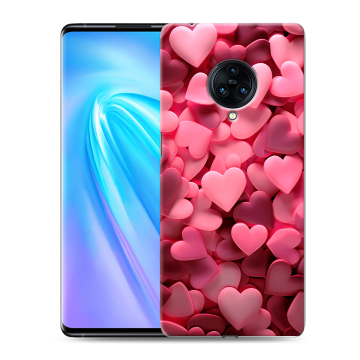 Пластиковый чехол на Vivo NEX 3 с принтом розовые сердечки Пластиковый чехол на Vivo NEX 3 с принтом розовые сердечки