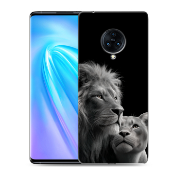 Пластиковый чехол на Vivo NEX 3 с принтом Лев кошки
