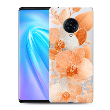 Пластиковый чехол на Vivo NEX 3 с принтом Бежевые цветы