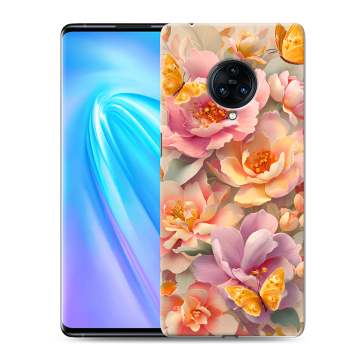Пластиковый чехол на Vivo NEX 3 с принтом Цветы и бабочки