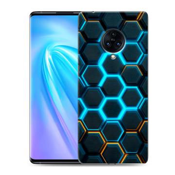 Пластиковый чехол на Vivo NEX 3 с принтом Неоновые соты