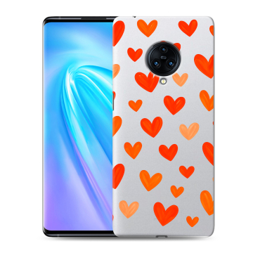 Пластиковый чехол на Vivo NEX 3 с принтом Сердечки