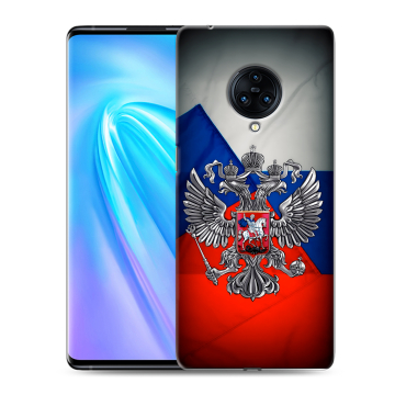 Пластиковый чехол на Vivo NEX 3 с принтом Флаг России Пластиковый чехол на Vivo NEX 3 с принтом Флаг России