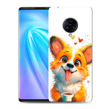 Пластиковый чехол на Vivo NEX 3 с принтом корги Пластиковый чехол на Vivo NEX 3 с принтом корги