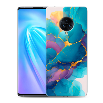 Пластиковый чехол на Vivo NEX 3 с принтом Мрамор блестки