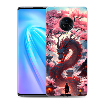 Пластиковый чехол на Vivo NEX 3 с принтом Дракон Японский Пластиковый чехол на Vivo NEX 3 с принтом Дракон Японский