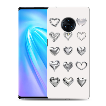 Пластиковый чехол на Vivo NEX 3 с принтом Y2K сердечки Пластиковый чехол на Vivo NEX 3 с принтом Y2K сердечки