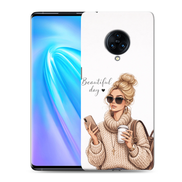 Пластиковый чехол на Vivo NEX 3 с принтом женский Пластиковый чехол на Vivo NEX 3 с принтом женский