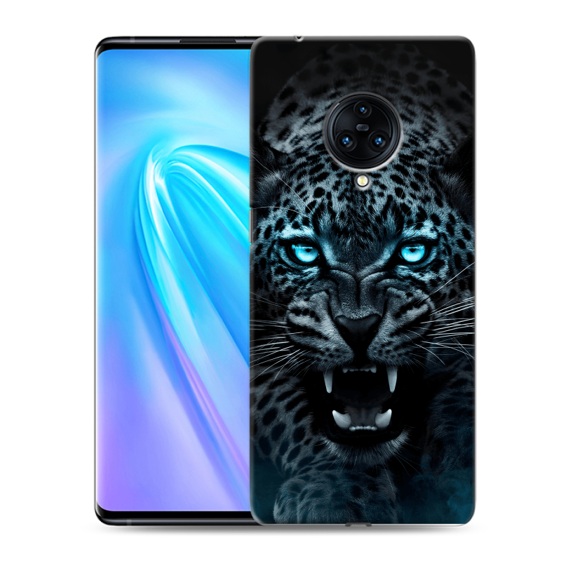 Пластиковый чехол на Vivo NEX 3 с принтом Темный леопард Пластиковый чехол на Vivo NEX 3 с принтом Темный леопард