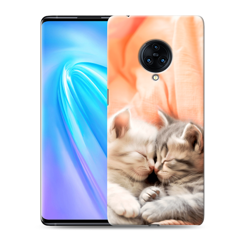 Пластиковый чехол на Vivo NEX 3 с принтом Котята Пластиковый чехол на Vivo NEX 3 с принтом Котята