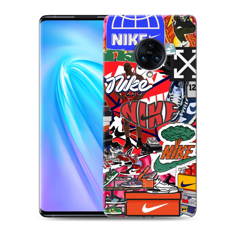 Пластиковый чехол на Vivo NEX 3 с принтом Найк Nike яркий Пластиковый чехол на Vivo NEX 3 с принтом Найк Nike яркий