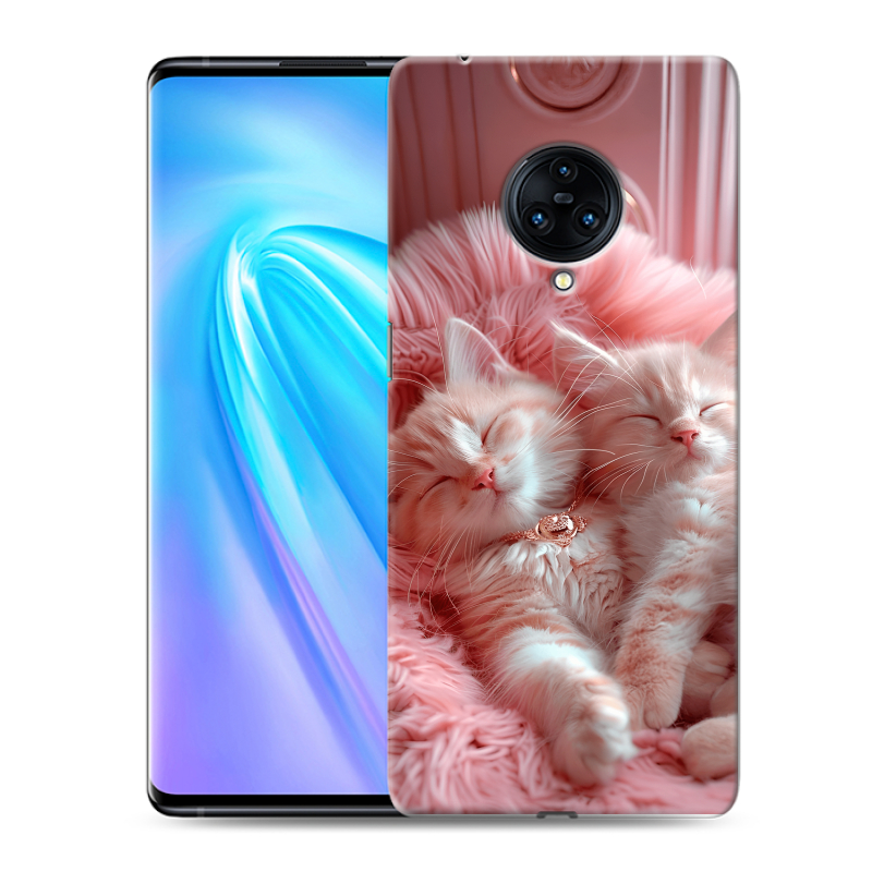 Пластиковый чехол на Vivo NEX 3 с принтом котята котики Пластиковый чехол на Vivo NEX 3 с принтом котята котики