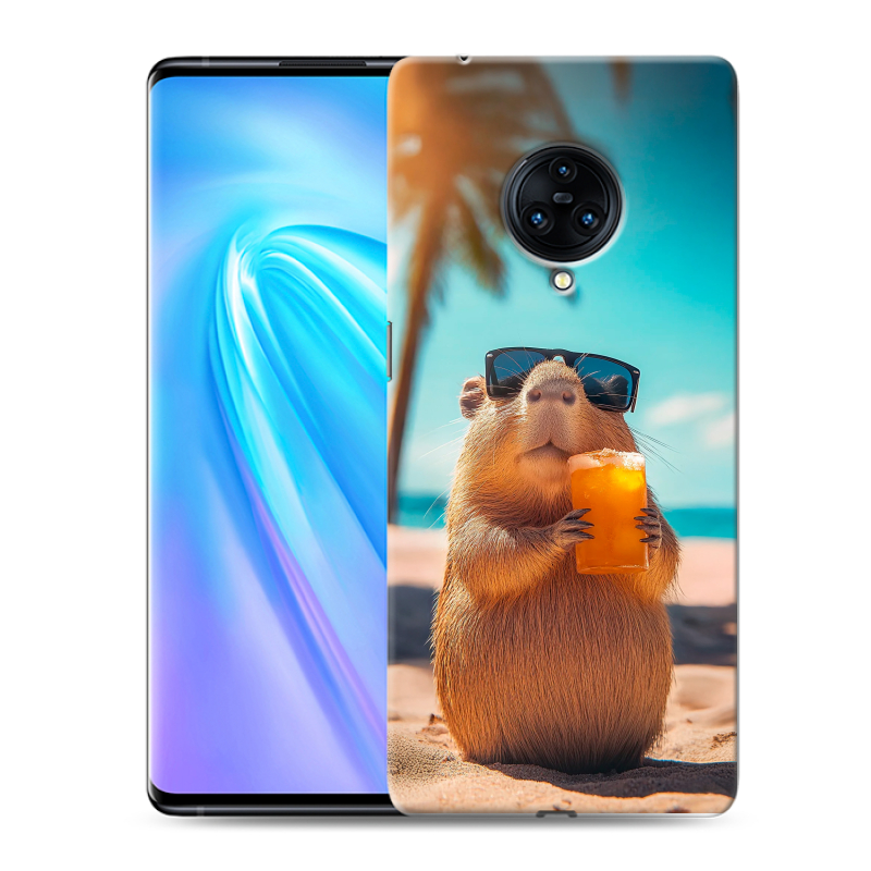 Пластиковый чехол на Vivo NEX 3 с принтом Капибара Пластиковый чехол на Vivo NEX 3 с принтом Капибара