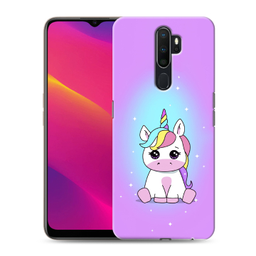 Силиконовый противоударный чехол на OPPO A5 (2020) с принтом Единорог Силиконовый противоударный чехол на OPPO A5 (2020) с принтом Единорог