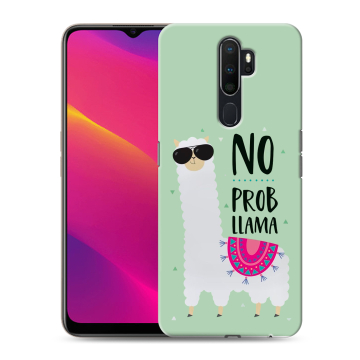 Силиконовый противоударный чехол на OPPO A5 (2020) с принтом Лама Силиконовый противоударный чехол на OPPO A5 (2020) с принтом Лама