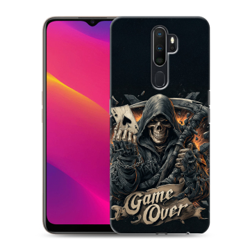 Силиконовый противоударный чехол на OPPO A5 (2020) с принтом Скелет карты Силиконовый противоударный чехол на OPPO A5 (2020) с принтом Скелет карты