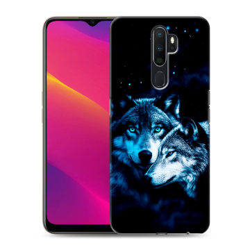 Силиконовый противоударный чехол на OPPO A5 (2020) с принтом Волки Силиконовый противоударный чехол на OPPO A5 (2020) с принтом Волки