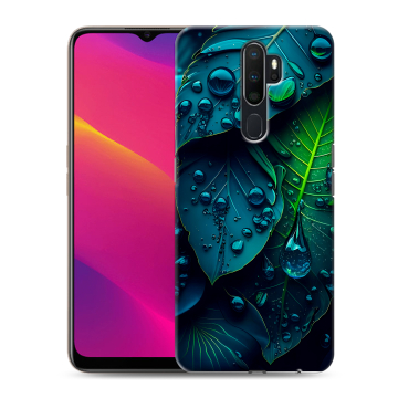 Силиконовый противоударный чехол на OPPO A5 (2020) с принтом Листья Силиконовый противоударный чехол на OPPO A5 (2020) с принтом Листья