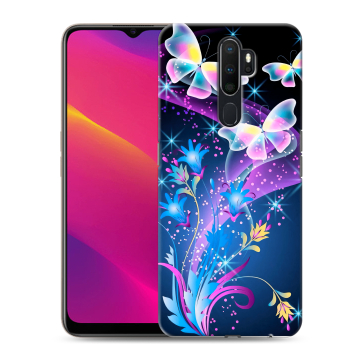 Силиконовый противоударный чехол на OPPO A5 (2020) с принтом Бабочки Силиконовый противоударный чехол на OPPO A5 (2020) с принтом Бабочки