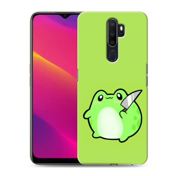 Силиконовый противоударный чехол на OPPO A5 (2020) с принтом Лягушенок Силиконовый противоударный чехол на OPPO A5 (2020) с принтом Лягушенок